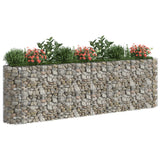 Gabion Raised Bed Galvanised Iron 330x50x100 cm - Side View