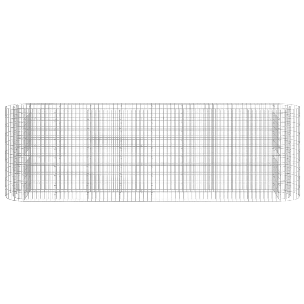 Gabion Raised Bed Galvanised Iron 330x50x100 cm