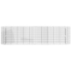 Gabion Raised Bed Galvanised Iron 400x50x100 cm