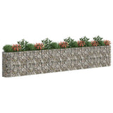 Gabion Raised Bed Galvanised Iron 540x50x100 cm - Side View