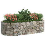 Gabion Raised Bed Galvanised Iron 200x100x50 cm - Side View