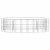 Gabion Raised Bed Galvanised Iron 200x100x50 cm - Top-Down View