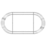 Gabion Raised Bed Galvanised Iron 200x100x50 cm - Rear View