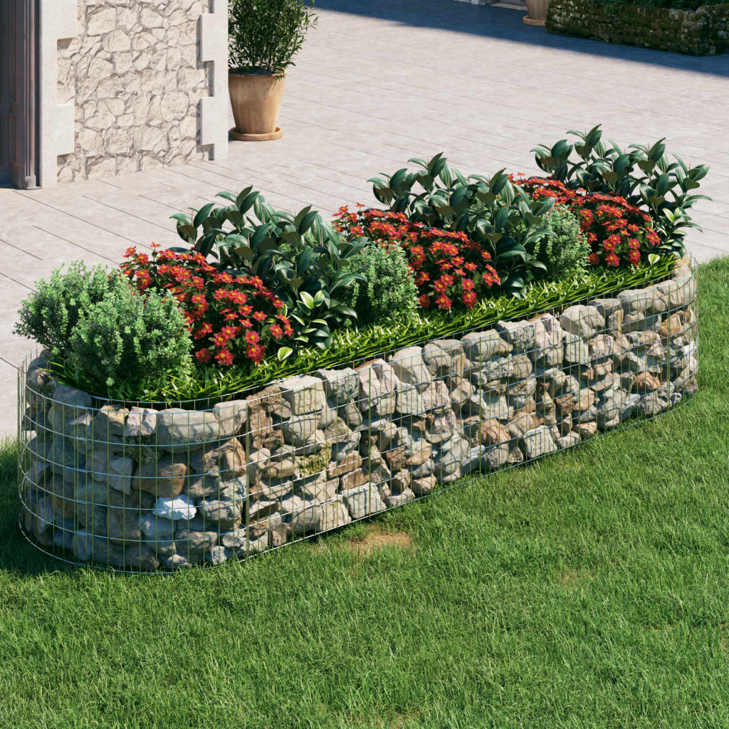 Gabion Raised Bed Galvanised Iron 300x100x50 cm