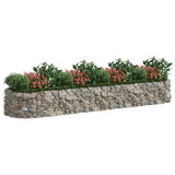 Gabion Raised Bed Galvanised Iron 400x100x50 cm - Side View