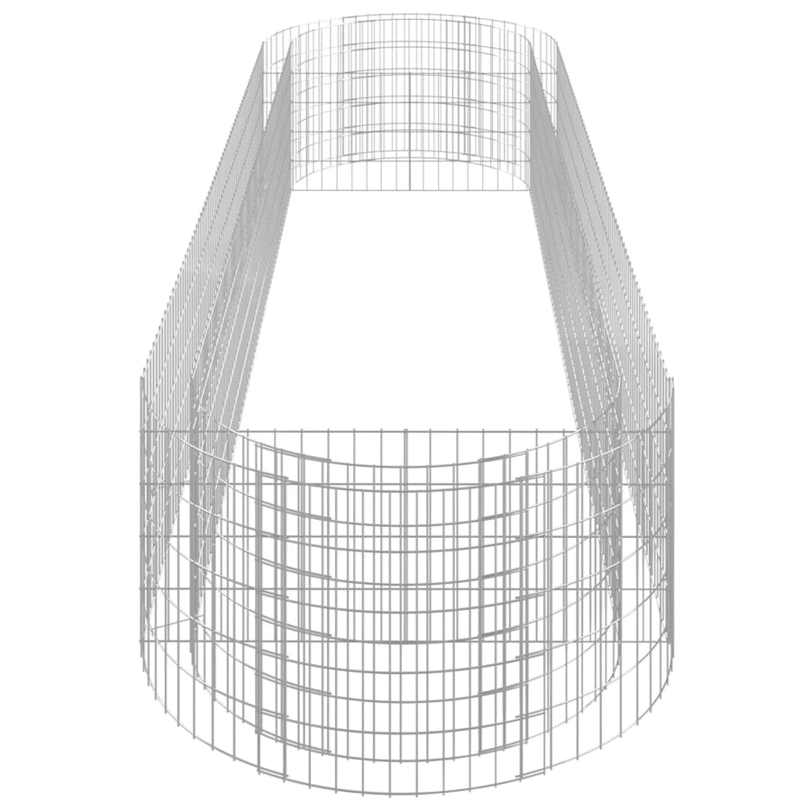 Gabion Raised Bed Galvanised Iron 400x100x50 cm