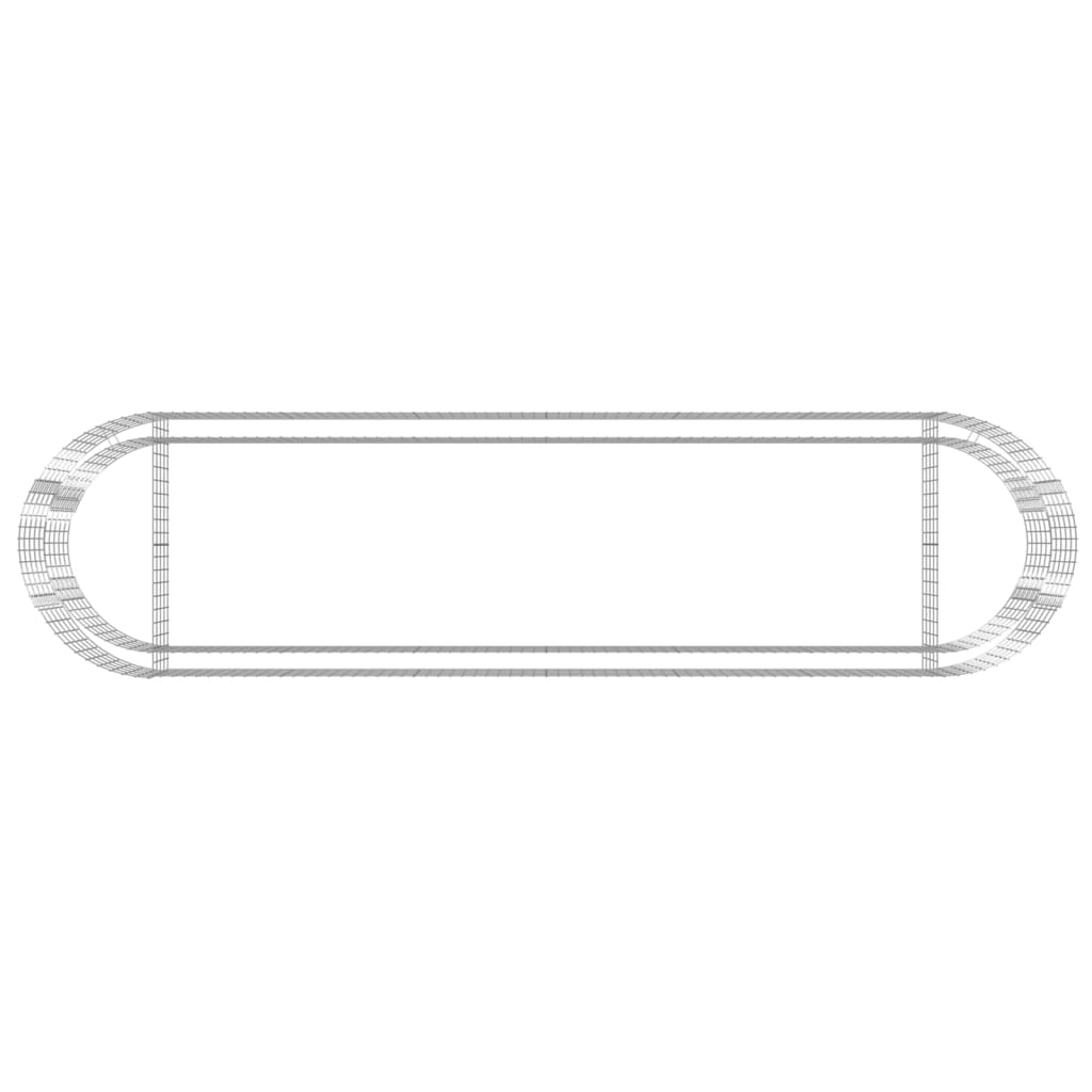 Gabion Raised Bed Galvanised Iron 400x100x50 cm