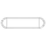 Gabion Raised Bed Galvanised Iron 400x100x50 cm - Rear View