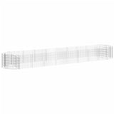 Gabion Raised Bed Galvanised Iron 500x100x50 cm
