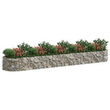 Gabion Raised Bed Galvanised Iron 500x100x50 cm - Side View