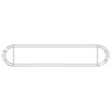 Gabion Raised Bed Galvanised Iron 500x100x50 cm - Rear View