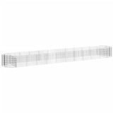 Gabion Raised Bed Galvanised Iron 600x100x50 cm - Front View