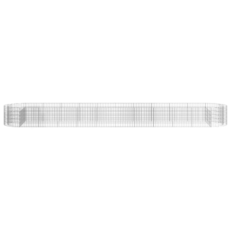 Gabion Raised Bed Galvanised Iron 600x100x50 cm