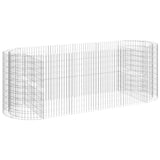 Gabion Raised Bed Galvanised Iron 300x100x100 cm - Front View