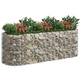 Gabion Raised Bed Galvanised Iron 300x100x100 cm - Side View