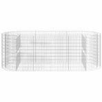 Gabion Raised Bed Galvanised Iron 300x100x100 cm