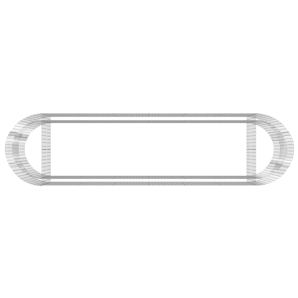 Gabion Raised Bed Galvanised Iron 400x100x100 cm