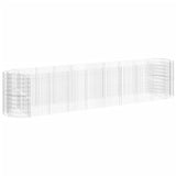 Gabion Raised Bed Galvanised Iron 500x100x100 cm - Front View