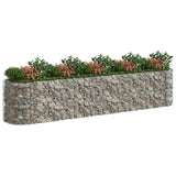 Gabion Raised Bed Galvanised Iron 500x100x100 cm - Side View
