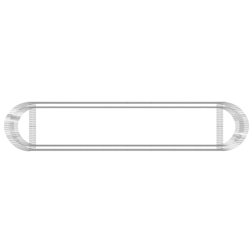 Gabion Raised Bed Galvanised Iron 500x100x100 cm