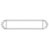 Gabion Raised Bed Galvanised Iron 500x100x100 cm - Rear View