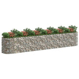 Gabion Raised Bed Galvanised Iron 600x100x100 cm - Side View