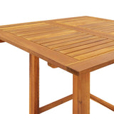 Bistro Table 75x75x110 cm Solid Wood Acacia - Rear View