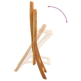 Folding Outdoor Bar Stools 2 pcs Solid Wood Acacia - Close-Up Angle