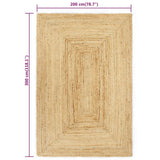 Handmade Rug Jute 200x300 cm - 45-Degree Angle