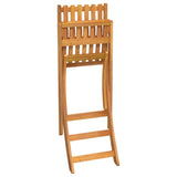 5 Piece Outdoor Bar Set Solid Wood Acacia - Close-Up Angle