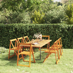 Folding Chairs 8 pcs Solid Wood Acacia