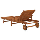 Sun Loungers 2 pcs Solid Wood Acacia - Low Angle