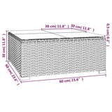 6 Piece Garden Lounge Set with Cushions Poly Rattan Grey - Extra Image
