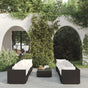 9 Piece Garden Lounge Set with Cushions Poly Rattan Black