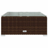 5 Piece Garden Lounge Set with Cushions Poly Rattan Brown