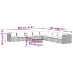 10 Piece Garden Lounge Set with Cushions Poly Rattan Black