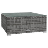 7 Piece Garden Lounge Set with Cushions Poly Rattan Grey - Extra Image