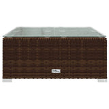 8 Piece Garden Lounge Set with Cushions Poly Rattan Brown - Extra Image