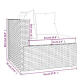 7 Piece Garden Lounge Set with Cushions Poly Rattan Brown - Extra Image