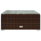 8 Piece Garden Lounge Set with Cushions Poly Rattan Brown