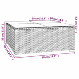 7 Piece Garden Lounge Set with Cushions Poly Rattan Grey - Extra Image