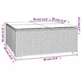 11 Piece Garden Lounge Set with Cushions Grey Poly Rattan - Extra Image
