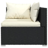 12 Piece Garden Lounge Set with Cushions Poly Rattan Black - Top-Down View