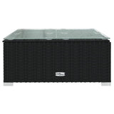 12 Piece Garden Lounge Set with Cushions Poly Rattan Black - Extra Image