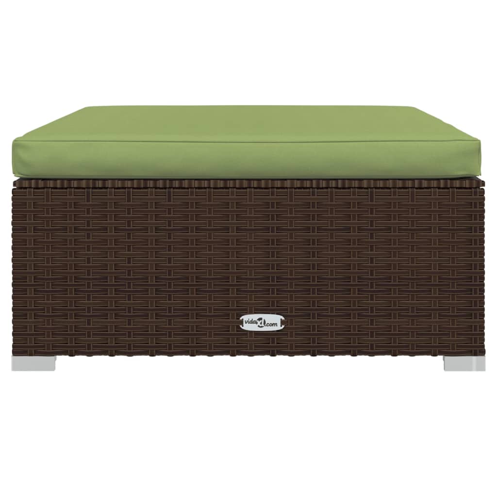 12 Piece Garden Lounge Set with Cushions Poly Rattan Brown