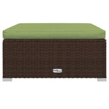 12 Piece Garden Lounge Set with Cushions Poly Rattan Brown