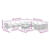 11 Piece Garden Lounge Set with Cushions Poly Rattan Black - Extra Image