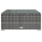 12 Piece Garden Lounge Set with Cushions Poly Rattan Grey - Low Angle