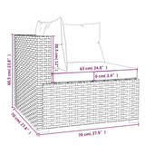 13 Piece Garden Lounge Set with Cushions Brown Poly Rattan - Extra Image