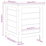 Outdoor Cushion Box 50x50x56 cm Solid Wood Fir